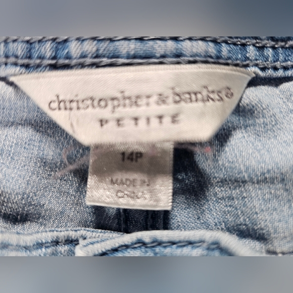 Christopher & Banks Petite Relaxed Blue Jeans Size 14P - Picture 5 of 7